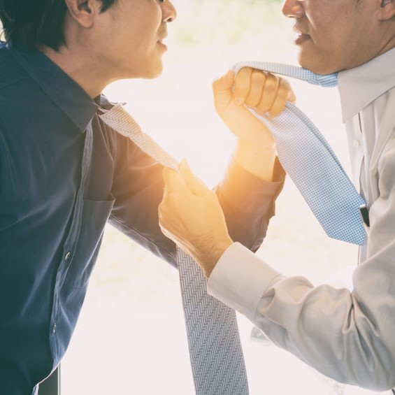 two men about to fight