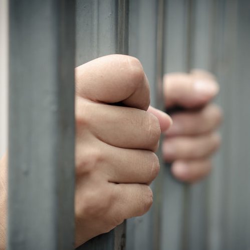 A Picture of Hands Holding Onto Jail Bars.