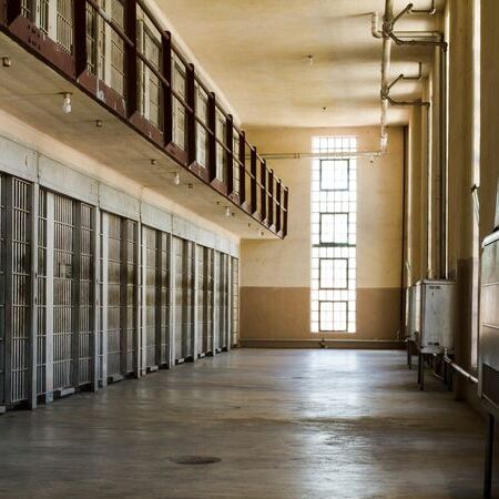 The inside of a county jail