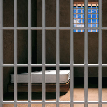 jail cell for defendant