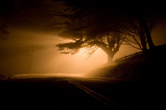 Photo of dawning light in the dark